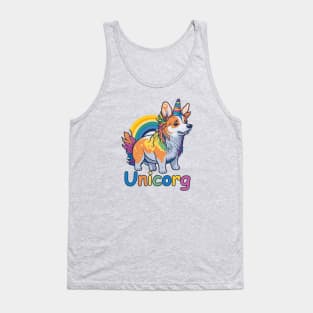 Funny Welsh Corgi Unicorg Tank Top